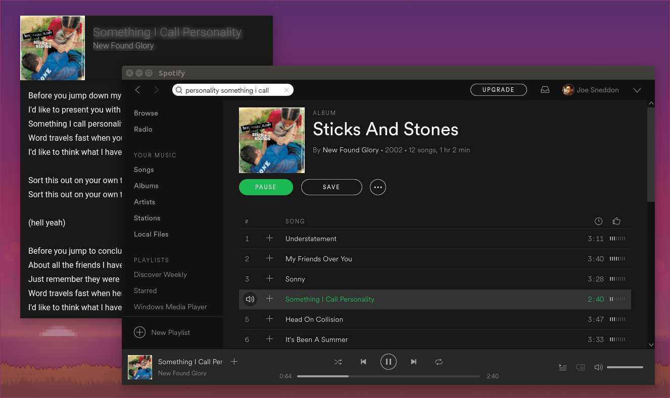 Windows App Automaticly Play Spotify Lyrics